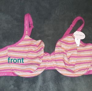 Cacique bra size 44C pink strip